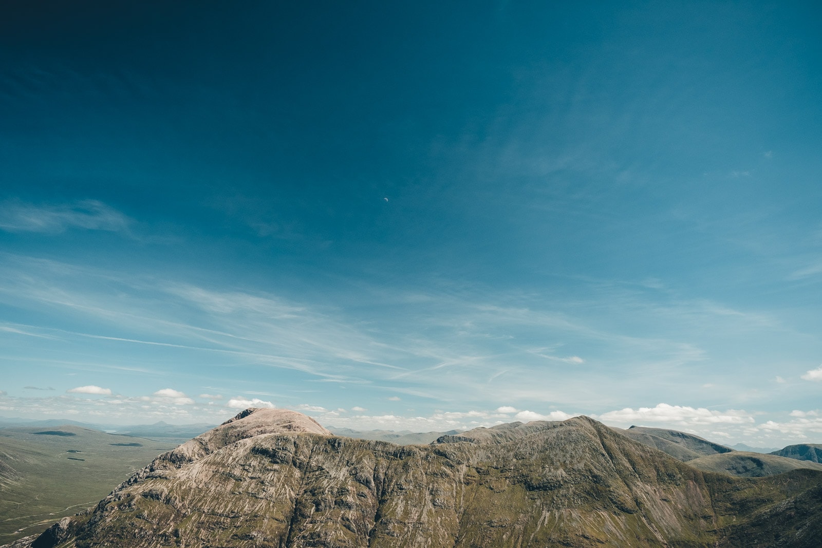 Scotland Glencoe View Across Mountaintops