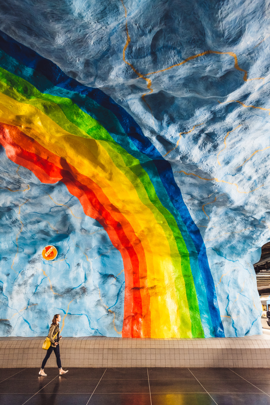 Stockholm Stadion Metro Art Rainbow Anna