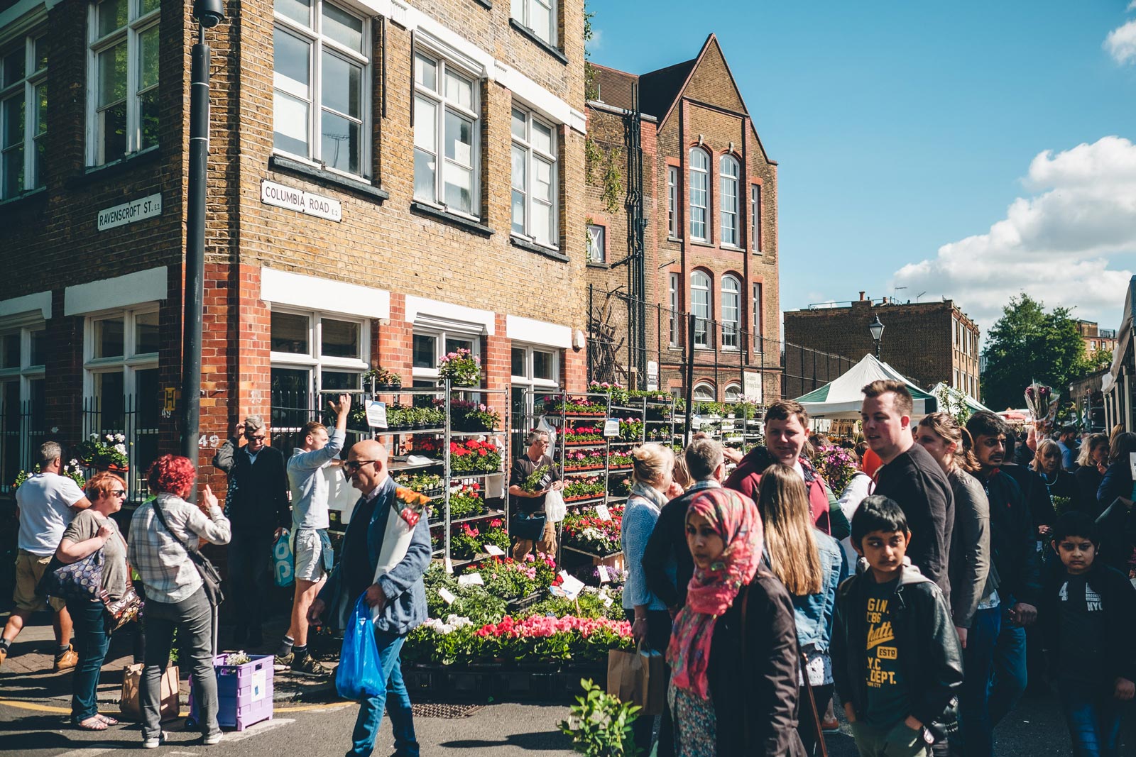 Columbia Road Flower Market London Crowd
