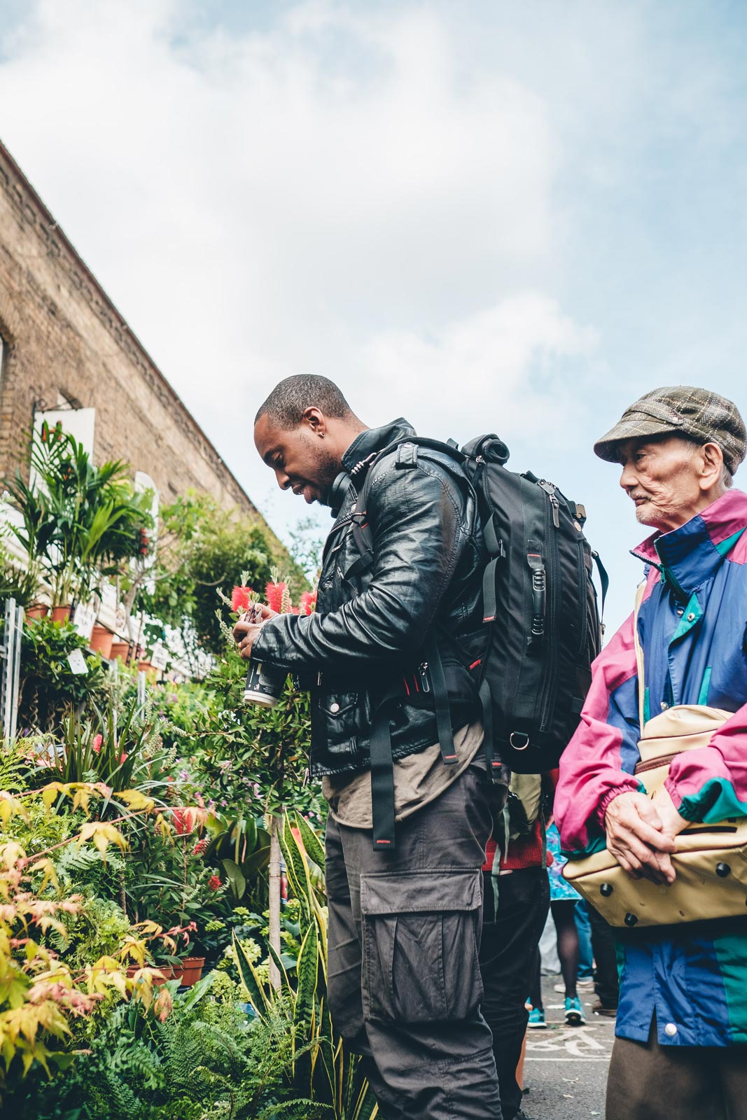 Columbia Road Flower Market Shoppers