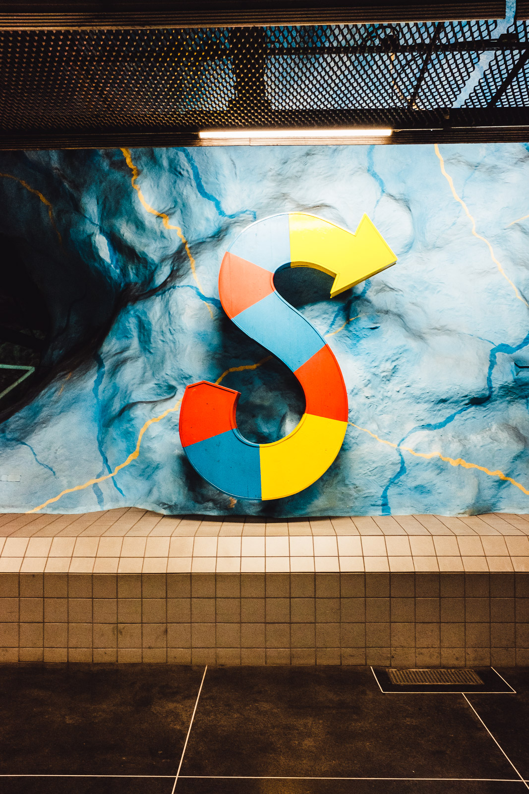 Stockholm Stadion Metro Station Art Colorful Letter